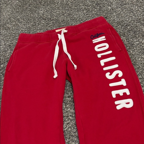 Hollister chunky sweatpants vintage large pockets casual Y2K red athletic beach - Picture 2 of 7